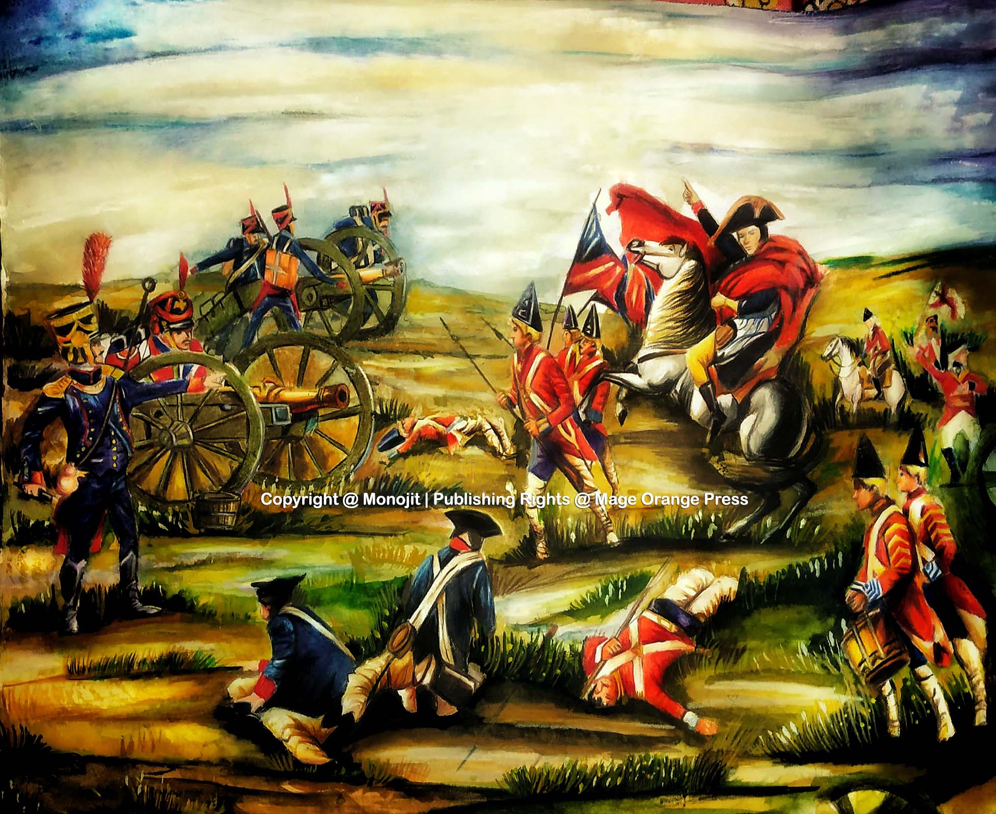 American Revolution Painting   The American Revolution Painting Original A01 